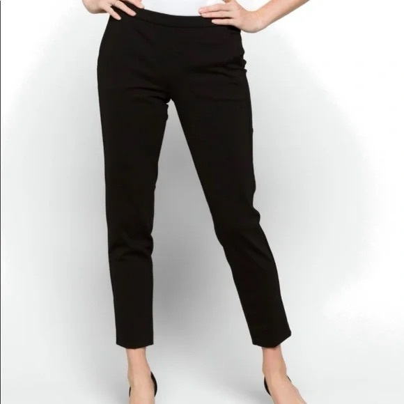Liverpool Pants - Liverpool Tyler Straight Leg Textured Knit Pull-On Trousers - Black Size 16/33